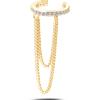 NovaNavel Orecchino ear cuff sparkle bianco in oro