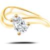 NovaNavel Orecchino ear cuff slim shine bianco in oro