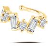 NovaNavel Orecchino ear cuff ice bianco in oro