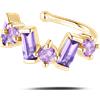 NovaNavel Orecchino ear cuff ice viola in oro