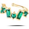 NovaNavel Orecchino ear cuff ice verde in oro