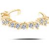 NovaNavel Orecchino ear cuff flash bianco in oro