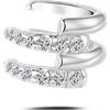 NovaNavel Orecchino ear cuff triluxe bianco in argento