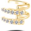 NovaNavel Orecchino ear cuff triluxe bianco in oro