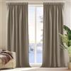 Deconovo Tende Oscuranti con Fettuccie per Interni 2 Pezzi, 140x175 CM, Isolamento Termico e Acustico, Tessuto Resistente e Opaco, Certificato OEKO-TEX, per Camera da Letto e Soggiorno, Cachi