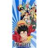 Halantex ONE PIECE - CIURMA - Luffy Roronoa Usopp Nami - Telo Mare Spiaggia Bagno Beach Towel - 100% Cotone - Dimensioni 70x140cm - Multicolore OP-2642T