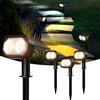 Quntis 4 Pezzi Faretti Solari a 26 LEDs da Esterno, 6 Modalità Luce Solare da Giardino 3 Colore e Ricarica USB-C, Lampade Solari da giardino IP65 Impermeabile per Cortile Alberi Patio Terra