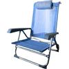 Sedia Pieghevole da Spiaggia Blu 55x46x80 cm