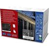Konstsmide 2777-802SP - Tenda luminosa a LED, con 200 diodi ambrati, per esterni, cavo bianco, 2 batterie al litio, 1 CR2025 (incluse), 2777-802SP