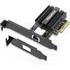 GigaPlus Scheda di rete PCI-e 10Gb, controller AQC113, scheda NIC con porta RJ45 Base-T 10G, scheda Ethernet GiGaPlus 100/1000/2500/10000M, adattatore Ethernet 10Gb Supporta Windows10/11/Windows Server/Linux