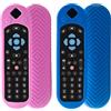 RYHX Confezione da 2 cover per telecomando vocale originale Sky Q SKY135, Sky Q Touch e Non-Touch, custodia protettiva posteriore con cordino anti-smarrimento (blu reale + rosa)