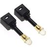Keple TOSLink - Adattatore jack da 3,5 mm, mini connettore TOSlink, 2 pezzi, con punta dorata, adattatore jack a spina