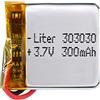 Liter energy battery Batteria 303030 LiPo 3.7V 300mAh 1.11Wh 1S 5C Liter Energy Battery per l'elettronica Ricaricabile Telefono Portatile Smartwatch Orologio GPS - Non adatto per Radiocomando 32x30x3mm (300mAh|303030)