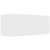 vidaXL Mobile Porta TV Armadietto Basso Buffet Arredo unità Multimediale Mobiletto HiFi Credenza Madia Consolle in Multistrato Bianco 80x30x30 cm