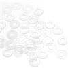QUARKZMAN M6 13mm OD Plastica Rotondo Piatto Rondella Guarnizione x 50 pz Nylon Rondella Rotondo Piatto Rondella Guarnizione Guarnizione per Vetro Porta Maniglia, Trasparente