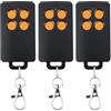 Puiseno Set di 3 telecomandi per cancello a 4 canali, compatibili con SCS Sentinel AAM0121, codice rotabile sicuro, portata 50 m, 433,92 MHz, per cancello e garage -Incl. Batteria CR2032(arancione)