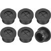 QUARKZMAN 6pz Passacavo per Scrivania, 5/8 Pollici (16mm) Passacavo in Gomma Flessibile Copertura Foro Filo per Organizzatore Cavi Scrivania Computer, Nero