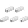QUARKZMAN 5pz Chiave a Piuma Estremità Rotonda, 5x5x16mm Chiavette Elastiche Acciaio Inossidabile Professionale Chiavetta Parallela per Albero Trasmissione per Industria Meccanica Fissaggi