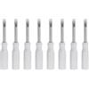 QUARKZMAN 8pz Sl2.5 Mini Cacciavite a Taglio 2.5mm Testa Piatto Magnetica 45mm Lunghezza per Riparazioni di Piccoli Elettrodomestici, Bianco