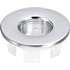 QUARKZMAN Lavello Filo Fuoriuscita Coperchio, Lavello Fuoriuscita cerchio 25,3mm Bagno Cucina Lavello Scarico Copri Foro Inserisci Cappucci Rotondi, Argento