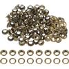 QUARKZMAN 100 Set Kit Occhielli in Metallo 6mm 1/4 Occhiello per Teloni Piccolo con Foro Rondelle per Scrapbooking Scarpe Abbigliamento Pelle Tela, Bronzo