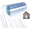 BENECREAT Striscia di Ricambio In Vinile di Plastica Da 3 m, Tenda In PVC Trasparente A Coste Da 183mm di Larghezza per Sportello Della Cuccia Del Cane, Inverno, Congelatore, Commerciale, Blu