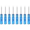 QUARKZMAN 8pz Cacciavite a Taglio Mini Sl1.5 Testa Piatto Magnetica 1.5mm Lunghezza 45mm per Riparazioni di Piccoli Elettrodomestici, Blu