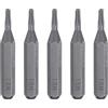 QUARKZMAN 5pz Punte Cacciavite Torx T6H 5/32 Esagonale 28mm Lunghezza Testa Magnetica a 6 Punti in Acciaio S2 per Cacciaviti Elettrici Manuali Riparazioni di Precisione