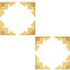 QUARKZMAN 8 Pezzi Adesivi Da Parete A Specchio Cavi, Decalcomanie Decorative Angolari In Acrilico Adesive Autoadesive Per Bagno Soggiorno Camera Da Letto Soffitto Ufficio (Oro Scuro, 4x4)