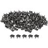 QUARKZMAN 100 Pcs Rivetti Piramidali per Abbigliamento, 5mm Rivetti Quadrati a 4 Zampe, Borchie Metalliche Piramidali Nere per Artigianato, Borchie Punk Rock per Abbigliamento Borsa