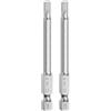 QUARKZMAN 2pz Punte per Cacciavite Chiave Esagonale 4mm (H4) Metrico 1/4 Attacco Esagonali 75mm (3) Punta Magnetica Lunghe Acciaio S2 Punta per Trapano Piatta Grado Industriale per Viti