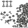 QUARKZMAN 60 Set Rivetti in Pelle Doppia Cappuccio, 7x8mm Tondo Rivetto Tubolari a Vite per Cuoio Chicago Metallo per Pelle Cintura Tessuto Collare Borsa Riparazione Decorazione, Bronzeo