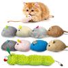 soodyoow 9 Pezzi Giocattoli per Gatti con Erba Gatta, Giocattolo da Morso, Topini e Bruco in Peluche, Gioco da Masticare per Pulizia Denti, Giochi Interattivi per Gatti da Interno