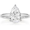 Michooyel 18K oro placcato cubico Zirconia anello di fidanzamento per le donne, 2.0ct pere taglio CZ Solitaire anelli di promessa 925 anelli in argento sterlina