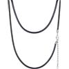 FaithHeart 75CM Catenina Uomo Cordino per Collane Larghezza 3MM Cordina in Cuoio Solido Accessori per Ciondolo Impermeabile Resistente al Sudore