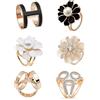 Floatdream 6 Pezzi Fibbia Della Sciarpa, Sciarpa Anello Fibbia Sciarpa Clip, Fibbia per Sciarpa in Seta, per Abbigliamento Quotidiano, Matrimoni, Balli, Feste, Uffici, Regali di Natale (Oro)