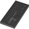 Wera 9824 Termoformato in spugna per cricchetto 8010 B Zyklop Comfort Set 1, 3/8, senza utensili, 172 x 30 x 392 mm