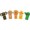 ankitoys Set di bambole da dito con animali selvatici, 5 pezzi, a partire dai 6 mesi, in feltro colorato per neonati e bambini piccoli, giocattolo safari, per promozione precoce e fantasia, set di bambole