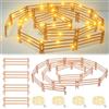 Leonshco 40 Pezzi Recinto Animali Giocattolo, Recinzione Giocattolo per Mini con 4 Catene Luminose a LED, Scena di Fattoria Fai-Da-Te, Decorazione di Paesaggio in Miniatura, Regalo Educativo