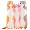 Kekeso Lungo Gatto Peluche Cuscino, Grande Gattino Carino Animale Bambola - Regalo di Compleanno Natale per Bambini (Grigio, 70cm)