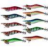 LSHEL 10 esche da pesca finte, colorate, fosforescenti, per acqua salata, per calamari, seppie, polpi, a forma di gambero