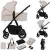 LIONELO AMBER PLUS Passeggino 2 in 1 Passeggino Passeggino da 0 a 4 anni fino a 22 kg con Gondola XL, Schienale Regolabile, Cinghie a 5 Punti Grandi Ruote fuoristrada 360o Cappa XXL Passeggino