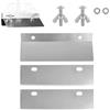 Goktvai Set Raschietti per Piastra, Include 2 Lame di Ricambio e 1 Deflettore Kit Pulizia della Piastra Pratici Accessori Barbecue Adatti per la Pulizia della Griglia All'Aperto