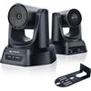 TONGVEO Telecamera PTZ AI 3x zoom con auto-tracking, 1080P 60fps, HDMI/USB 3.0. Perfetta per videoconferenze, streaming e didattica online (Zoom, Teams, YouTube, OBS, ecc.).