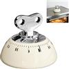 Smaoqingji Timer Meccanico da Cucina - 1 Pezzo, Color Crema, Cucinaer con Allarme Forte, Adatto per Molteplici Applicazioni Come Cucinare, Cuocere al Forno, Allenarsi, Lavorare In Ufficio e Studiare
