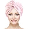 BEHAHAI Fascia per capelli in seta per dormire, berretto in seta di gelso con doppio lato per dormire turbante per capelli ricci da donna berretto da sonno in seta con fiocco elastico per rimanere sulla testa