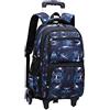 BOZONLI Blu Reale Zaino con Ruote Zaino Trolley Scuola Elementare Media Zaini Carrello Borsa da Viaggio per Ragazzi Ragazze
