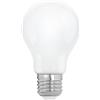 Eglo Lampadina a LED E27 in vetro smerigliato, classe energetica A, risparmio energetico, 7,2 watt, 1521 lumen, luce bianca calda, 2700 kelvin, A60, colore: bianco opalino, Ø 6 cm
