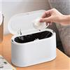 MONGTINGLU Mini bidone della spazzatura con coperchio, piccolo bidone della spazzatura rimovibile, piccolo cestino in plastica, cestino per rifiuti da banco pop-up, cestino per la spazzatura da banco