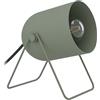 Eglo Tilston - Lampada da comodino con faretto orientabile, decorazione per la stanza, piccola tavolo in acciaio di colore verde, attacco E14, L 12,5 cm